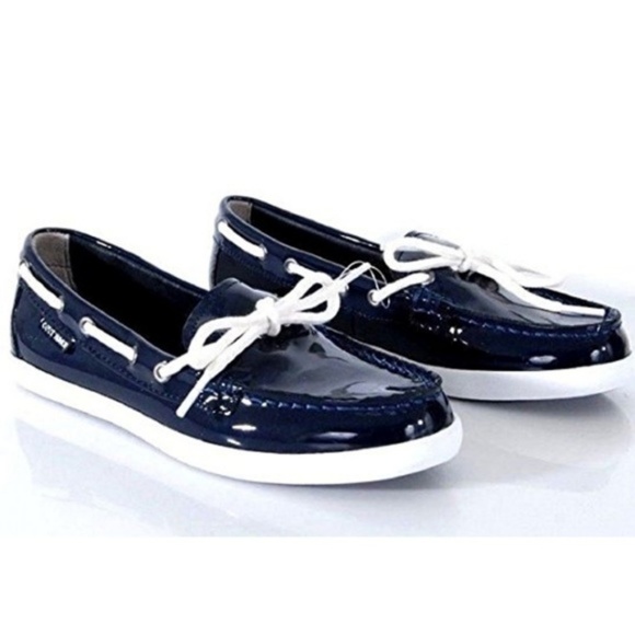 Cole Haan Women/'s Nantucket Camp MOC Patent Leather Shoes NEW Without Box